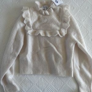 Paris Atelier & other Stories off white Lambs wool sweater NWT size M